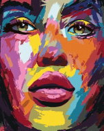 Zuty - Painting by Numbers - Colorful Face of a Woman, 40X50 Cm, Canvas - Painting by Numbers