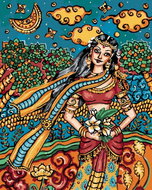 Zuty - Painting by Numbers - Indian Woman, 80X100 Cm, Canvas+Frame - Painting by Numbers