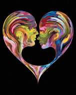 Zuty - Painting by Numbers - Romantic Heart, 40X50 Cm, Canvas+Frame - Painting by Numbers