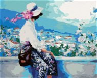 Zuty – Maľovanie Podľa Čísel – Žena Sediaca Na Múriku, 80 × 100 cm, Plátno + Rám - Maľovanie podľa čísel