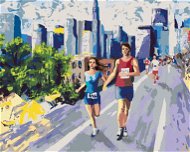 Zuty - Painting by Numbers - Two Runners, 80X100 Cm, Canvas+Frame - Painting by Numbers