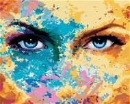 Zuty – Maľovanie Podľa Čísel – Žiariace Modré Oči, 80 × 100 cm, Plátno + Rám - Maľovanie podľa čísel