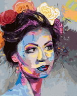 Zuty - Painting By Numbers - Woman With Colored Make-Up, 40X50 Cm, Canvas - Painting by Numbers