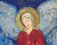 Zuty - Painting by Numbers - Christmas Angel Iii, 80X100 Cm, Canvas+Frame - Painting by Numbers