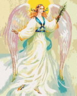 Zuty - Painting by Numbers - Beautiful Angel With Big Wings, 80X100 Cm, Canvas - Painting by Numbers