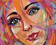 Zuty - Painting by Numbers - Girl with Green Eyes, 80X100 Cm, Canvas+Frame - Painting by Numbers