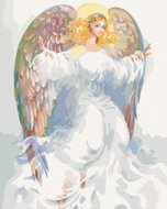 Zuty - Painting By Numbers - Angel With Colored Wings, 80X100 Cm, Canvas+Frame - Painting by Numbers
