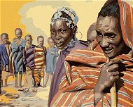 Zuty – Maľovanie podľa čísel – Afrika Domorodci (D. Rusty Rust), 80 × 100 cm, plátno + rám - Maľovanie podľa čísel