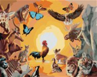 Zuty – Maľovanie podľa čísel – Zvieratá a západ slnka (D. Rusty Rust), 80 × 100 cm, plátno + rám - Maľovanie podľa čísel
