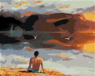 Zuty – Maľovanie podľa čísel – Muž a západ slnka pri vode (D. Rusty Rust), 80 × 100 cm, plátno + rám - Maľovanie podľa čísel