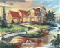 Zuty - Painting by Numbers - Swans, Bridge And House (D. Rusty Rust), 80X100 Cm, Canvas+Frame - Painting by Numbers