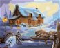Zuty - Painting by Numbers - Raccoon And House In Winter (D. Rusty Rust), 80X100 Cm, Canvas+Frame - Painting by Numbers