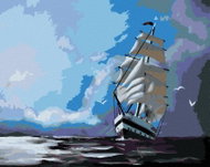 Zuty - Painting by Numbers - Sailboats And Clouds (D. Rusty Rust), 80X100 Cm, Canvas - Painting by Numbers