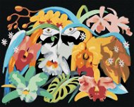 Zuty – Maľovanie podľa čísel – Papagáj Ara a kvety (D. Rusty Rust), 80 × 100 cm, plátno + rám - Maľovanie podľa čísel