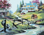 Zuty - Painting by Numbers - Rich and Poor Side of the River (D. Rusty Rust), 80X100 Cm, Canvas - Painting by Numbers
