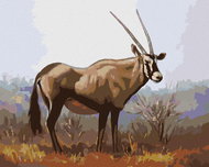 Zuty - Painting By Numbers - Antelope In Savannah (D. Rusty Rust), 40X50 Cm, Canvas - Painting by Numbers