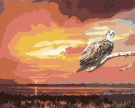 Zuty - Painting by Numbers - Eagle on a Branch and Sunset (D. Rusty Rust), 40X50 Cm, Canvas - Painting by Numbers
