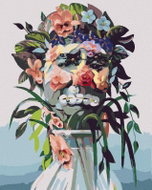 Zuty - Painting by Numbers - Flower in a Vase and the Face of a Man (D. Rusty Rust), 40X50 Cm, Canva - Painting by Numbers