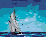 Zuty - Painting by Numbers - Sailing Ship at Sea (D. Rusty Rust), 80X100 Cm, Canvas - Painting by Numbers