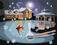 Zuty - Painting By Numbers - Painting Palette, Figure Skater And House With Gazebo (D. Rusty Rust),  - Painting by Numbers