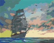 Zuty - Painting by Numbers - Sailing Boats and Colored Clouds (D. Rusty Rust), 80X100 Cm, Canvas+Fra - Painting by Numbers