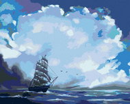 Zuty - Painting By Numbers - Clouds And Sailing Ships (D. Rusty Rust), 40X50 Cm, Canvas+Frame - Painting by Numbers
