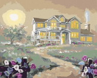 Zuty - Painting by Numbers - White House And Flowers (D. Rusty Rust), 40X50 Cm, Canvas - Painting by Numbers