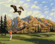 Zuty - Painting By Numbers - Golfer And Eagle (D. Rusty Rust), 80X100 Cm, Canvas+Frame - Painting by Numbers