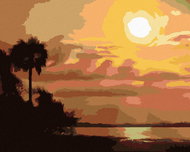 Zuty - Painting by Numbers - Twilight at the Lake (D. Rusty Rust), 40X50 Cm, Canvas - Painting by Numbers