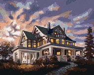 Zuty - Painting by Numbers - White House After Dark (D. Rusty Rust), 40X50 Cm, Canvas+Frame - Painting by Numbers