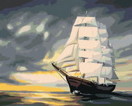 Zuty - Painting by Numbers - Sailing Ship (D. Rusty Rust), 40X50 Cm, Canvas+Frame - Painting by Numbers