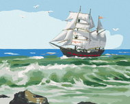 Zuty - Painting by Numbers - Sailing Boat (D. Rusty Rust), 40X50 Cm, Canvas - Painting by Numbers
