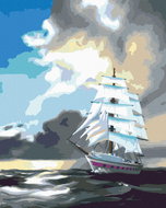 Zuty - Painting by Numbers - Ship in a Storm (D. Rusty Rust), 40X50 Cm, Canvas - Painting by Numbers