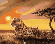Zuty - Painting by Numbers - Leopardi (D. Rusty Rust), 80X100 Cm, Canvas - Painting by Numbers