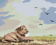 Zuty - Painting by Numbers - Lonely Lion (D. Rusty Rust), 40X50 Cm, Canvas - Painting by Numbers