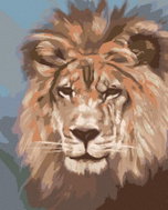 Zuty - Painting by Numbers - Lion - King of Animals (D. Rusty Rust), 40X50 Cm, Canvas+Frame - Painting by Numbers
