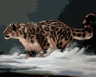 Zuty - Painting By Numbers - Leopard In The Snow (D. Rusty Rust), 40X50 Cm, Canvas - Painting by Numbers