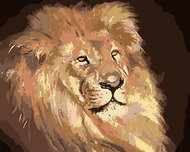 Zuty - Painting by Numbers - Lion (D. Rusty Rust), 40X50 Cm, Canvas+Frame - Painting by Numbers