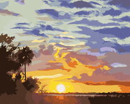Zuty - Painting by Numbers - Sunset (D. Rusty Rust), 40X50 Cm, Canvas - Painting by Numbers