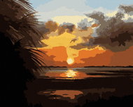 Zuty - Painting by Numbers - Setting Sun (D. Rusty Rust), 40X50 Cm, Canvas+Frame - Painting by Numbers
