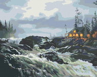 Zuty - Painting By Numbers - Cottage At The Splash (D. Rusty Rust), 40X50 Cm, Canvas - Painting by Numbers