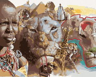 Zuty - Painting by Numbers - Africa (D. Rusty Rust), 40X50 Cm, Canvas+Frame - Painting by Numbers