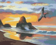 Zuty - Painting by Numbers - Swallowtail Over the Sea (D. Rusty Rust), 40X50 Cm, Canvas - Painting by Numbers