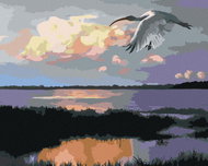 Zuty - Painting by Numbers - Flying Ibis (D. Rusty Rust), 40X50 Cm, Canvas+Frame - Painting by Numbers