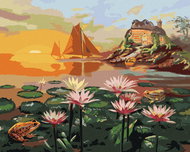 Zuty - Painting by Numbers - Frog House (D. Rusty Rust), 80X100 Cm, Canvas+Frame - Painting by Numbers