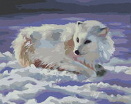 Zuty - Painting by Numbers - Polar Fox in the Snow (D. Rusty Rust), 40X50 Cm, Canvas+Frame - Painting by Numbers