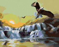 Zuty - Painting By Numbers - Hunting Eagle At The Raft (D. Rusty Rust), 40X50 Cm, Canvas - Painting by Numbers