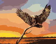 Zuty - Painting By Numbers - Eagle On A Branch (D. Rusty Rust), 40X50 Cm, Canvas - Painting by Numbers