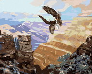 Zuty - Painting by Numbers - Eagle in the Battle (D. Rusty Rust), 40X50 Cm, Canvas - Painting by Numbers