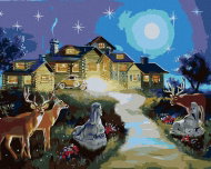 Zuty - Painting By Numbers - Deer And Deer At Home (D. Rusty Rust), 40X50 Cm, Canvas - Painting by Numbers
